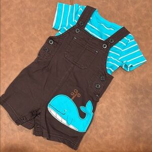 Carters Overalls with Whale Design